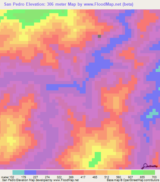 San Pedro,Venezuela Elevation Map