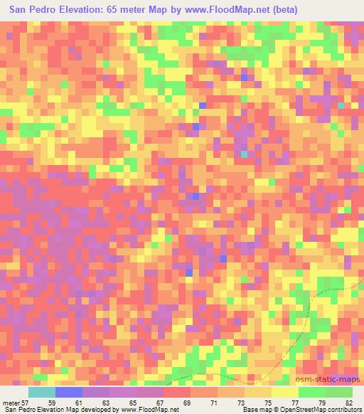 San Pedro,Venezuela Elevation Map