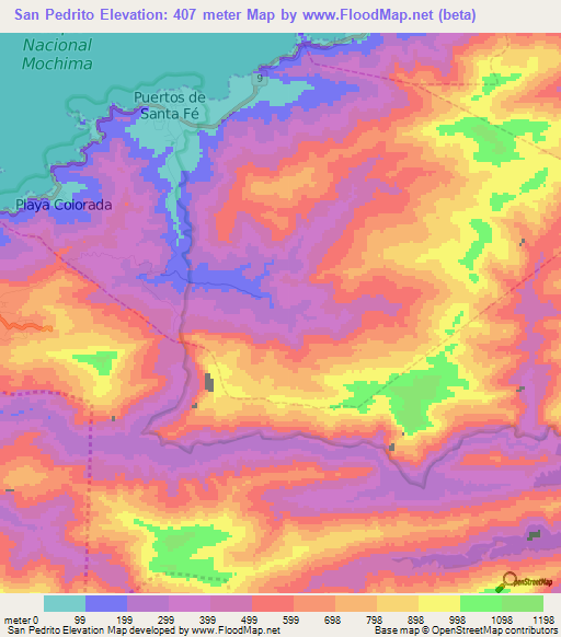 San Pedrito,Venezuela Elevation Map
