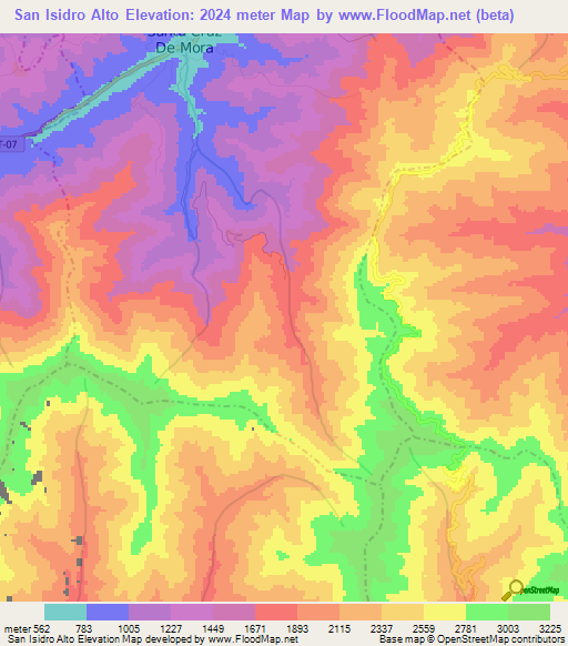 San Isidro Alto,Venezuela Elevation Map