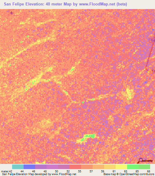 San Felipe,Venezuela Elevation Map