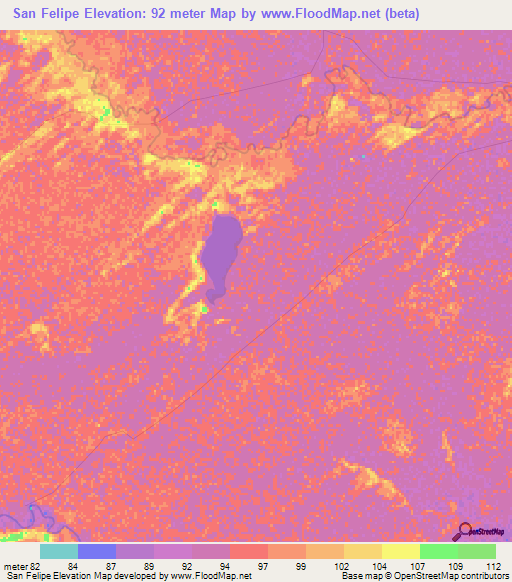 San Felipe,Venezuela Elevation Map