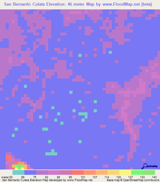 San Bernardo Culata,Venezuela Elevation Map