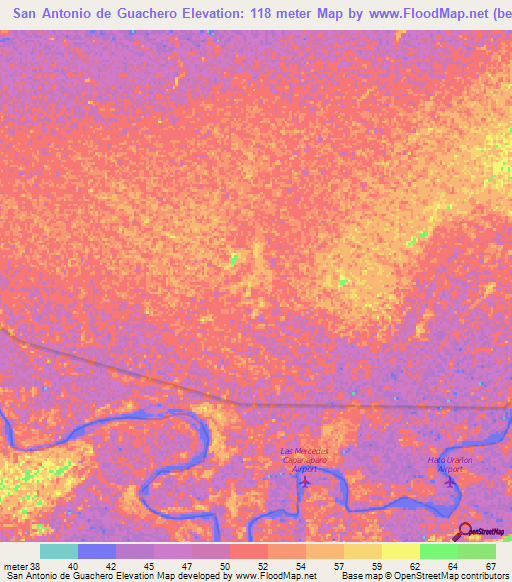 San Antonio de Guachero,Venezuela Elevation Map