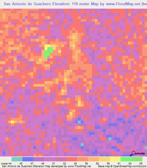 San Antonio de Guachero,Venezuela Elevation Map