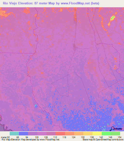 Rio Viejo,Venezuela Elevation Map