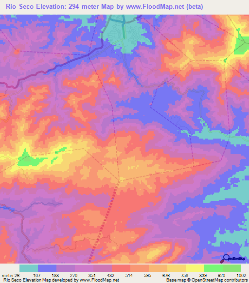 Rio Seco,Venezuela Elevation Map