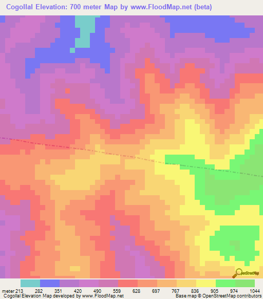 Cogollal,Venezuela Elevation Map