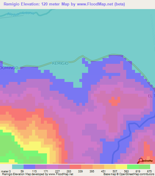 Remigio,Venezuela Elevation Map