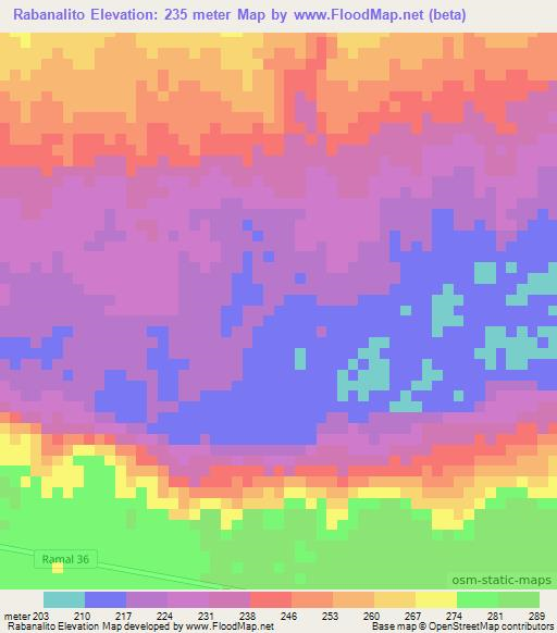 Rabanalito,Venezuela Elevation Map