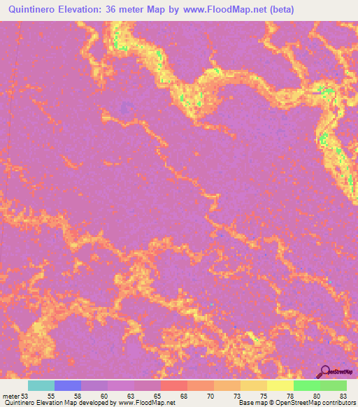 Quintinero,Venezuela Elevation Map