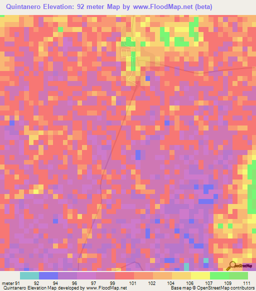 Quintanero,Venezuela Elevation Map