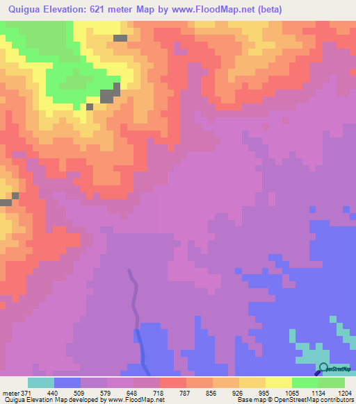 Quigua,Venezuela Elevation Map