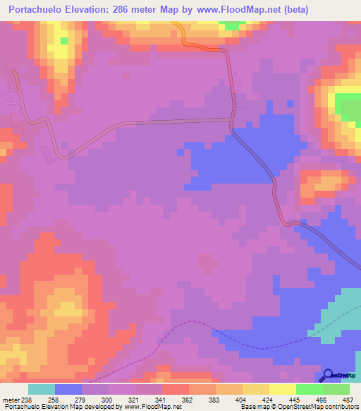 Portachuelo,Venezuela Elevation Map