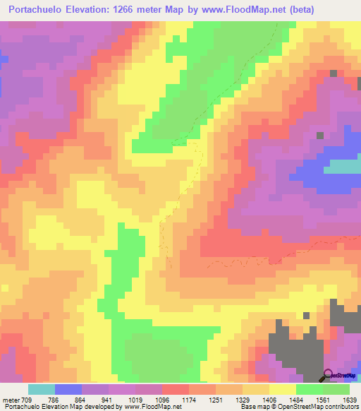Portachuelo,Venezuela Elevation Map