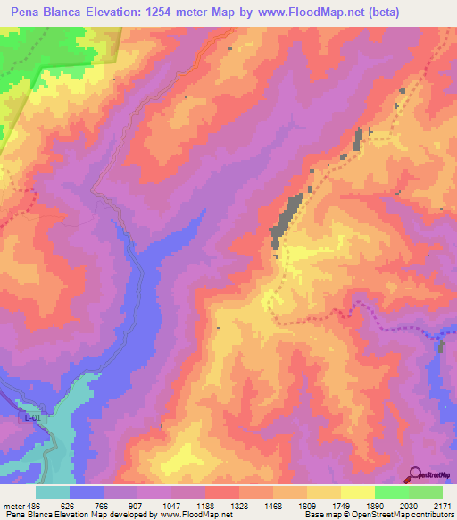 Pena Blanca,Venezuela Elevation Map