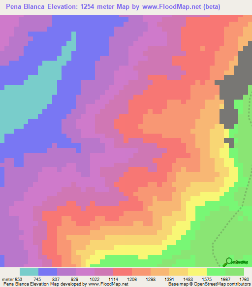 Pena Blanca,Venezuela Elevation Map