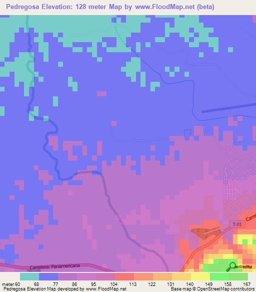 Pedregosa,Venezuela Elevation Map