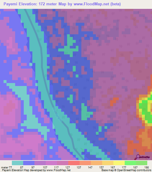 Payemi,Venezuela Elevation Map