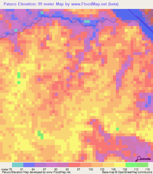 Patuco,Venezuela Elevation Map