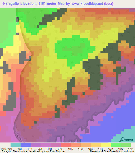 Paraguito,Venezuela Elevation Map