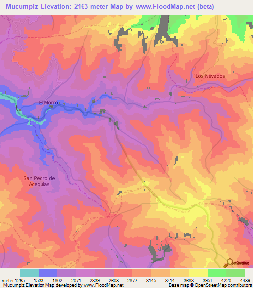 Mucumpiz,Venezuela Elevation Map