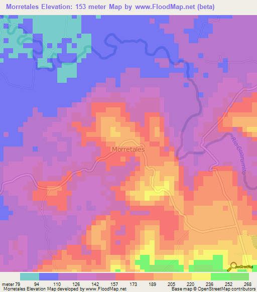 Morretales,Venezuela Elevation Map