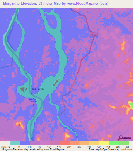 Morganito,Venezuela Elevation Map