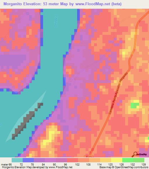 Morganito,Venezuela Elevation Map