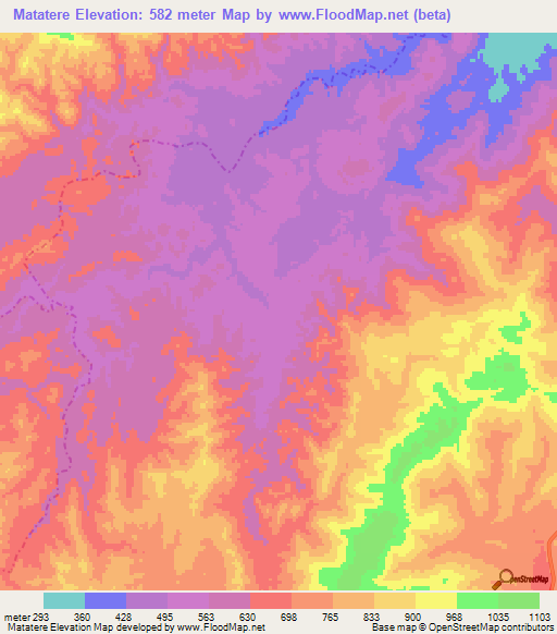 Matatere,Venezuela Elevation Map