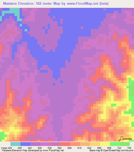 Matatere,Venezuela Elevation Map