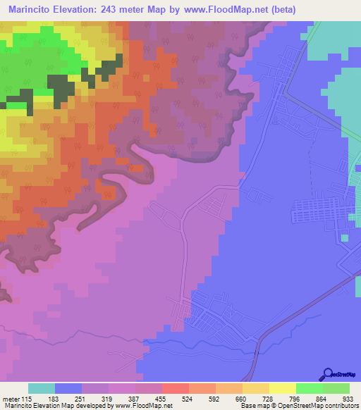 Marincito,Venezuela Elevation Map
