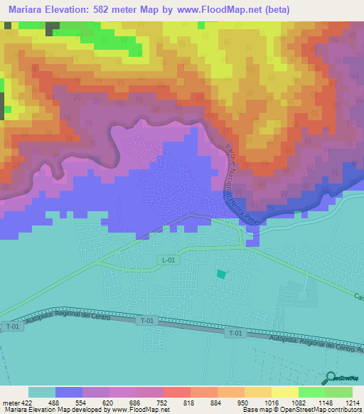 Mariara,Venezuela Elevation Map