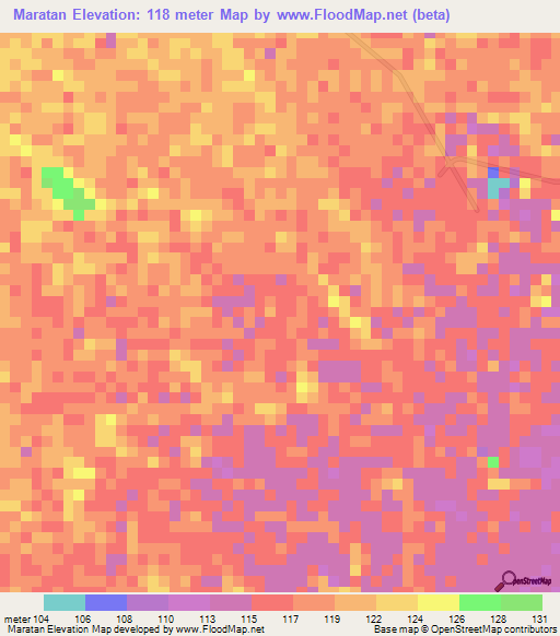 Maratan,Venezuela Elevation Map