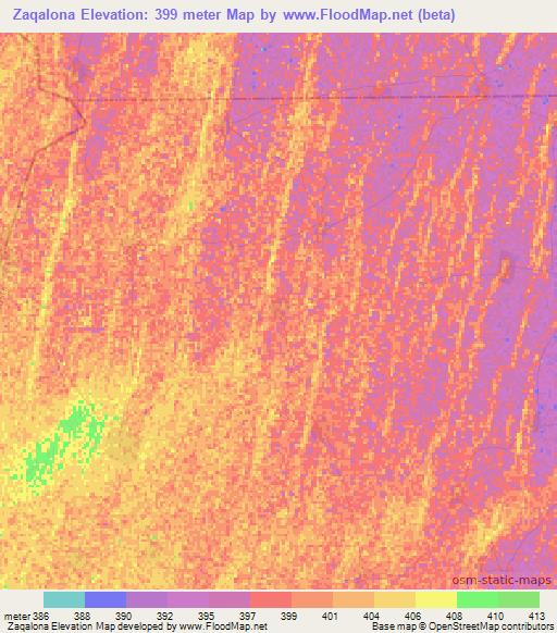 Zaqalona,Sudan Elevation Map