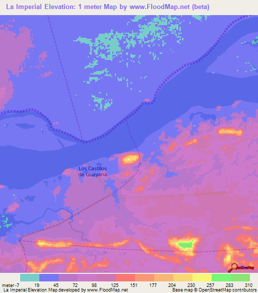 La Imperial,Venezuela Elevation Map