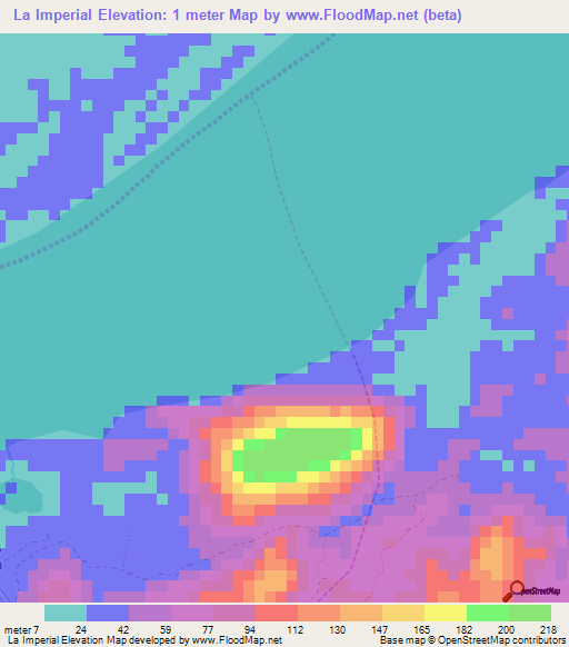 La Imperial,Venezuela Elevation Map