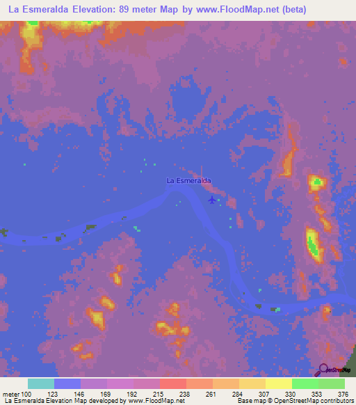 La Esmeralda,Venezuela Elevation Map