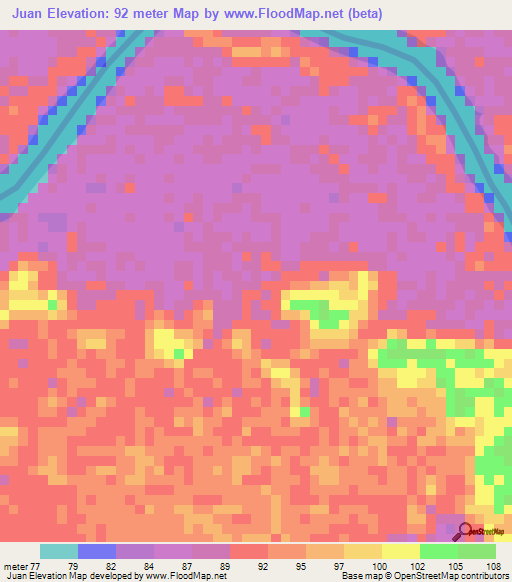 Juan,Venezuela Elevation Map