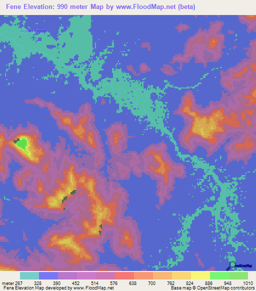 Fene,Venezuela Elevation Map