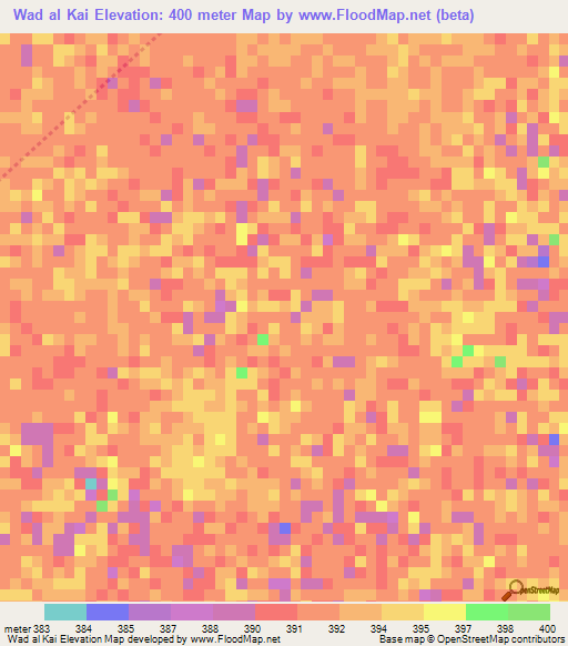Wad al Kai,Sudan Elevation Map
