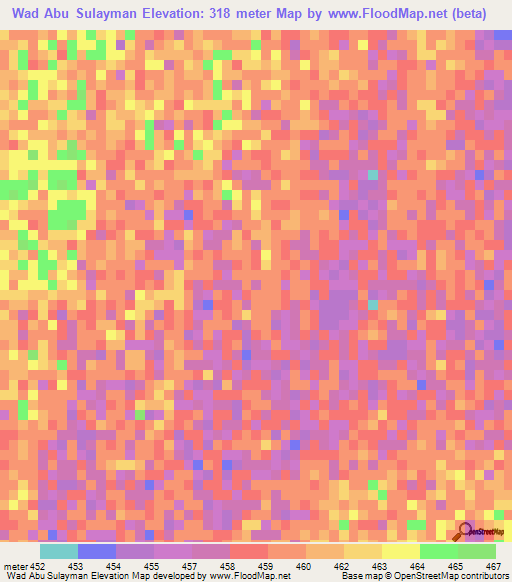 Wad Abu Sulayman,Sudan Elevation Map