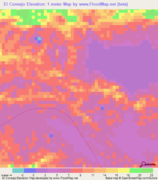 El Consejo,Venezuela Elevation Map