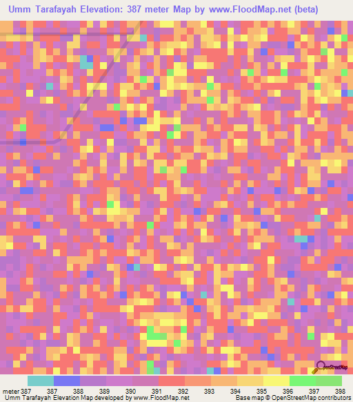 Umm Tarafayah,Sudan Elevation Map