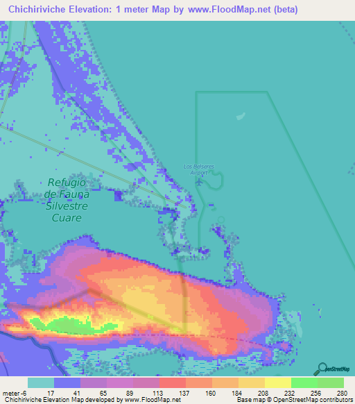 Chichiriviche,Venezuela Elevation Map