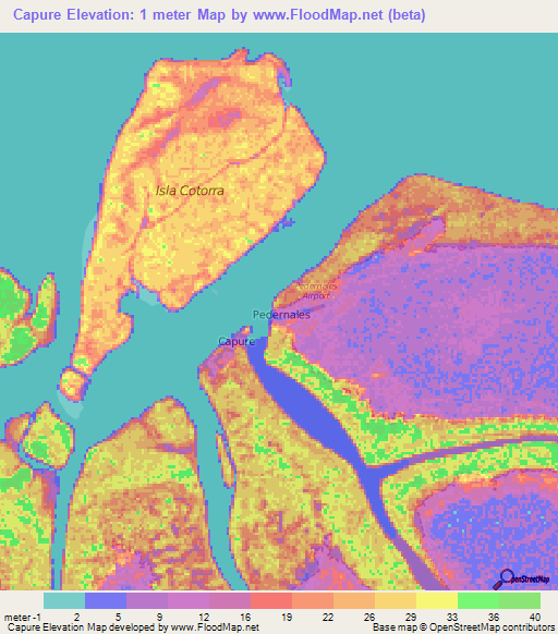 Capure,Venezuela Elevation Map