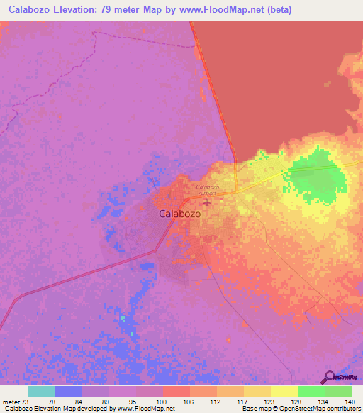 Calabozo,Venezuela Elevation Map