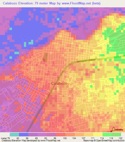 Calabozo,Venezuela Elevation Map