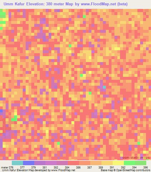 Umm Kafur,Sudan Elevation Map