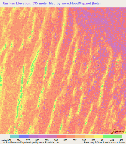 Um Fas,Sudan Elevation Map